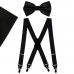 Set bretele, papion, batista, negru